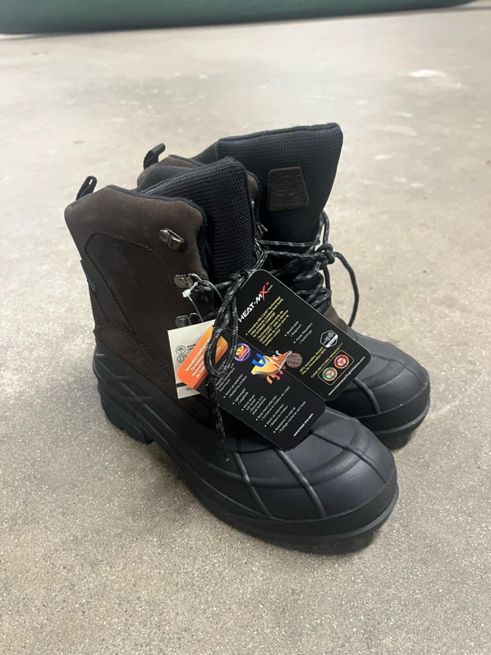 Kamik Heat MX Insulated Waterproof Winter Boots - Brown/Black
